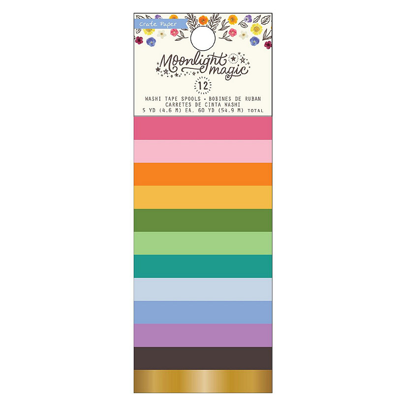Crate Paper Moonlight Magic Washi Tape 12/Pkg-Gold Foil Image