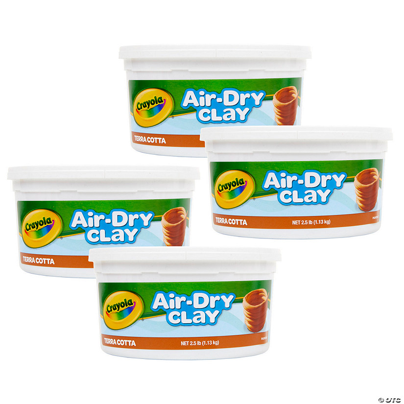 Crayola Air-Dry Clay, Terra Cotta, 2.5 lb Tub, Pack of 4 Image