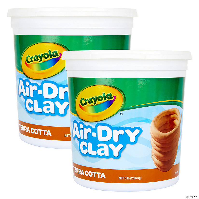 Crayola Air-Dry Clay, Terra Cotta, 5 lb Tub, Pack of 2 Image