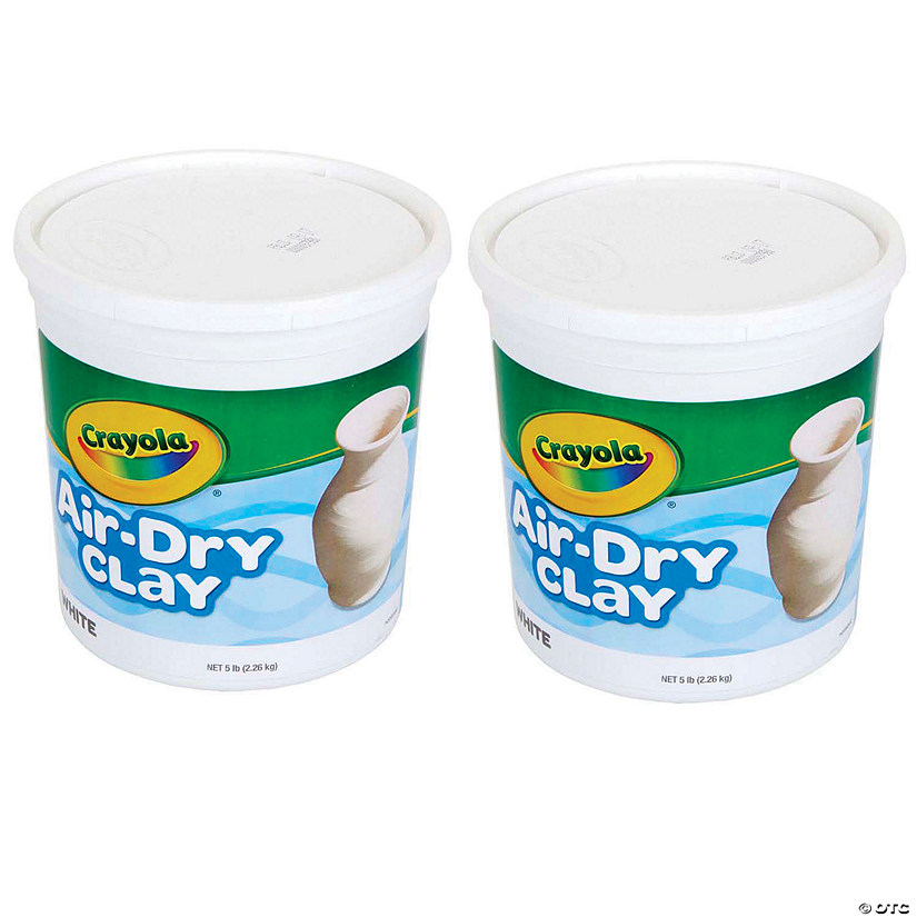 Crayola Air-Dry Clay, White, 5 lb Tub, Pack of 2 Image