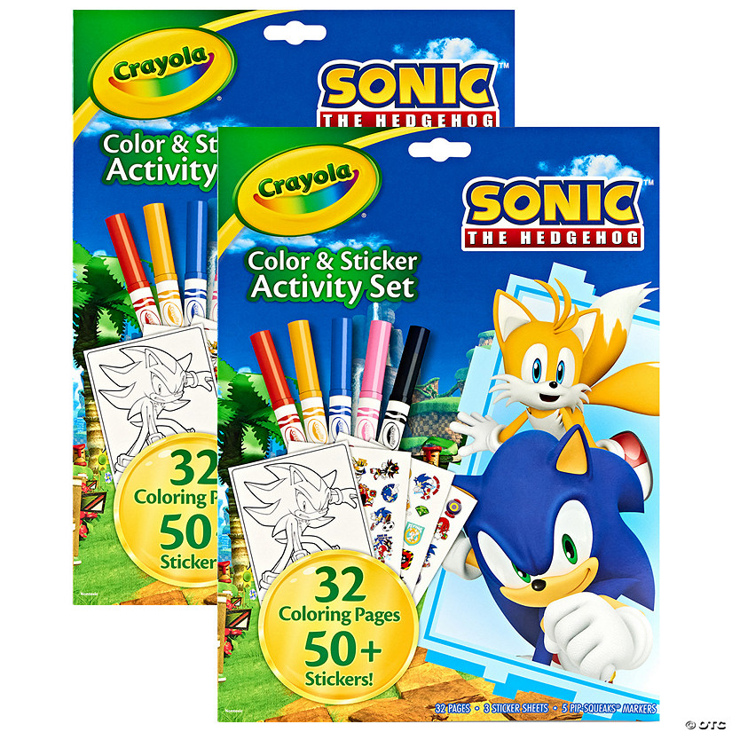 Crayola Color &amp; Sticker Activity Set, Sonic, 2 Sets Image