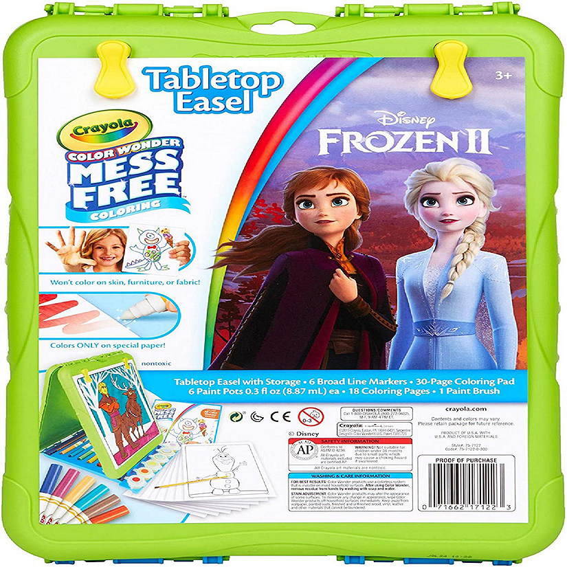 Crayola&#8482; Color wonder Frozen 2 Travel Easel With 30 Bonus pages, Full size color wonder markers and paints! Image