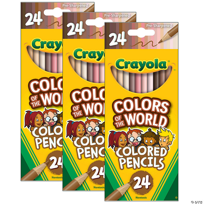 Crayola Colors of the World Colored Pencils, 24 Per Pack, 3 Packs Image