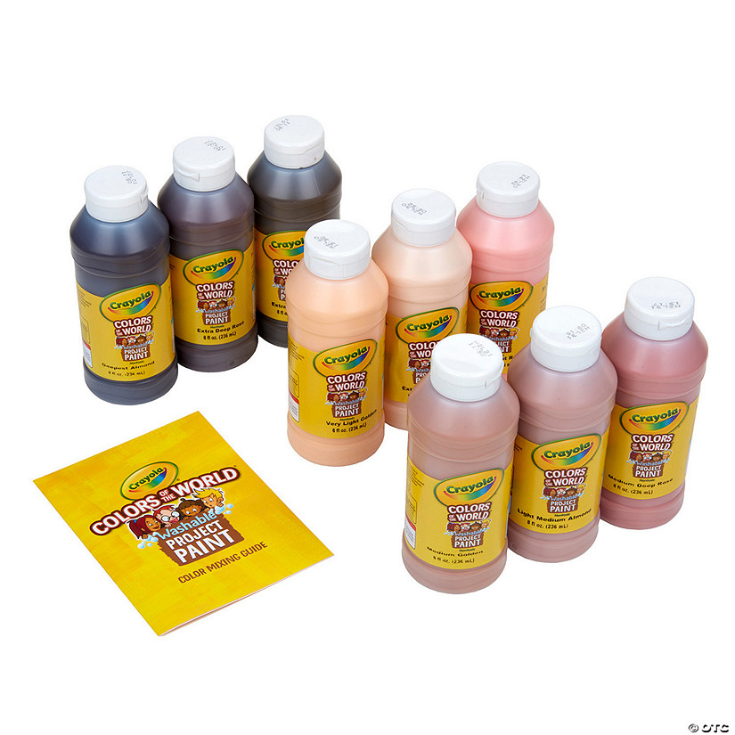 Crayola Colors of the World Spill Proof Washable Project Paints, Set of 9 Image