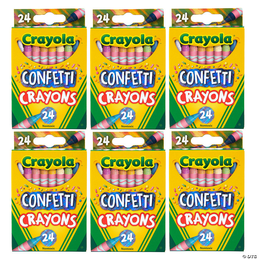 Crayons, Regular Size, 24 Colors Per Box, 12 Boxes