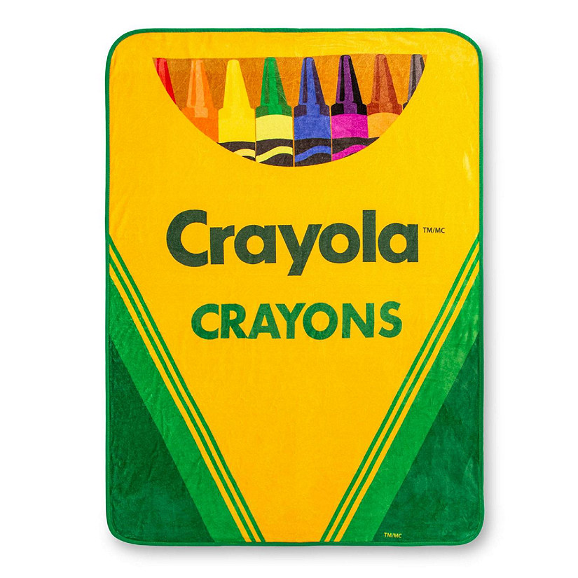 Crayola Crayon Box Retro Fleece Throw Blanket  45 x 60 Inches Image