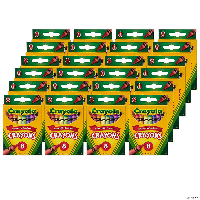 Crayola Crayons, Regular Size, 8 Colors Per Box, 24 Boxes Image