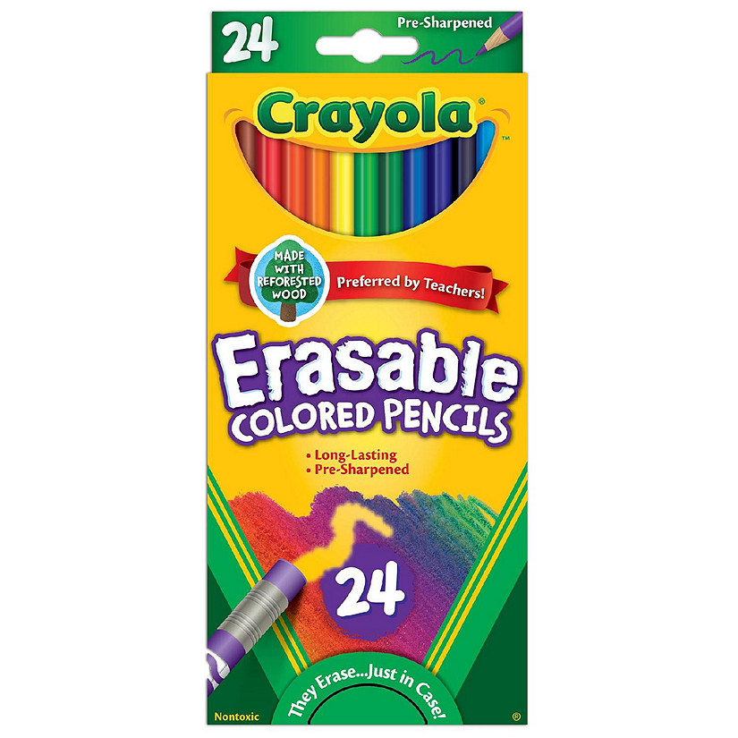 Crayola Erasable Colored Pencils-24/Pkg Long Image