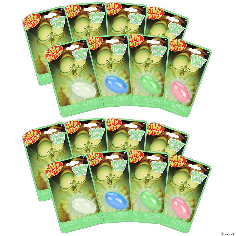 Crayola Glow-in-the-Dark Silly Putty, Assorted Colors, Pack of 16 Image