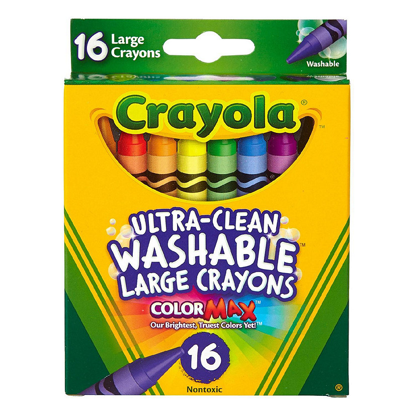 Crayola Large Washable Crayons-16/Pkg Image