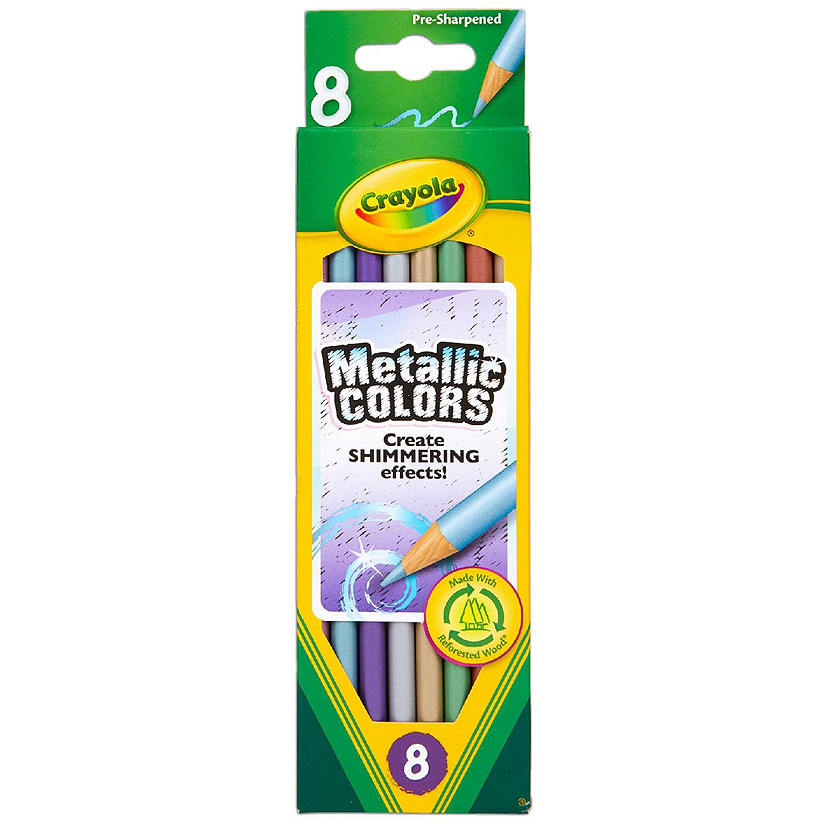 Crayola Metallic Colored Pencils-8/Pkg Long Image
