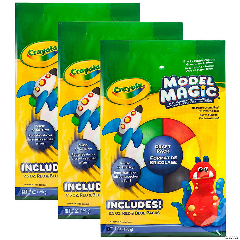 Crayola Model Magic Craft Pack, 6 Colors Per Pack, 3 Packs Image
