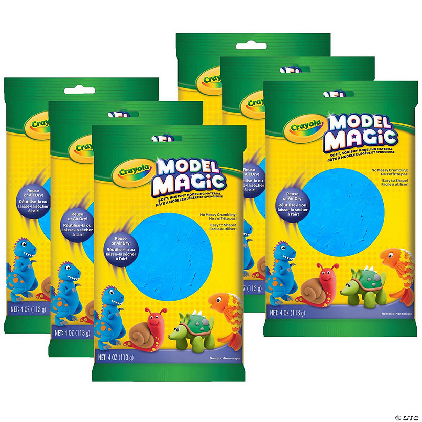 Crayola Model Magic Modeling Compound, Blue, 4 oz. Per Pack, 6 Packs Image
