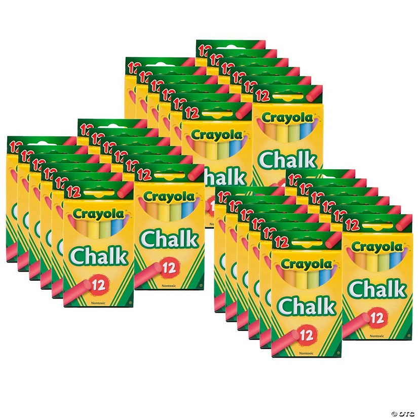 Crayola Multi-Colored Children's Chalk, 12 Per Box, 36 Boxes Image