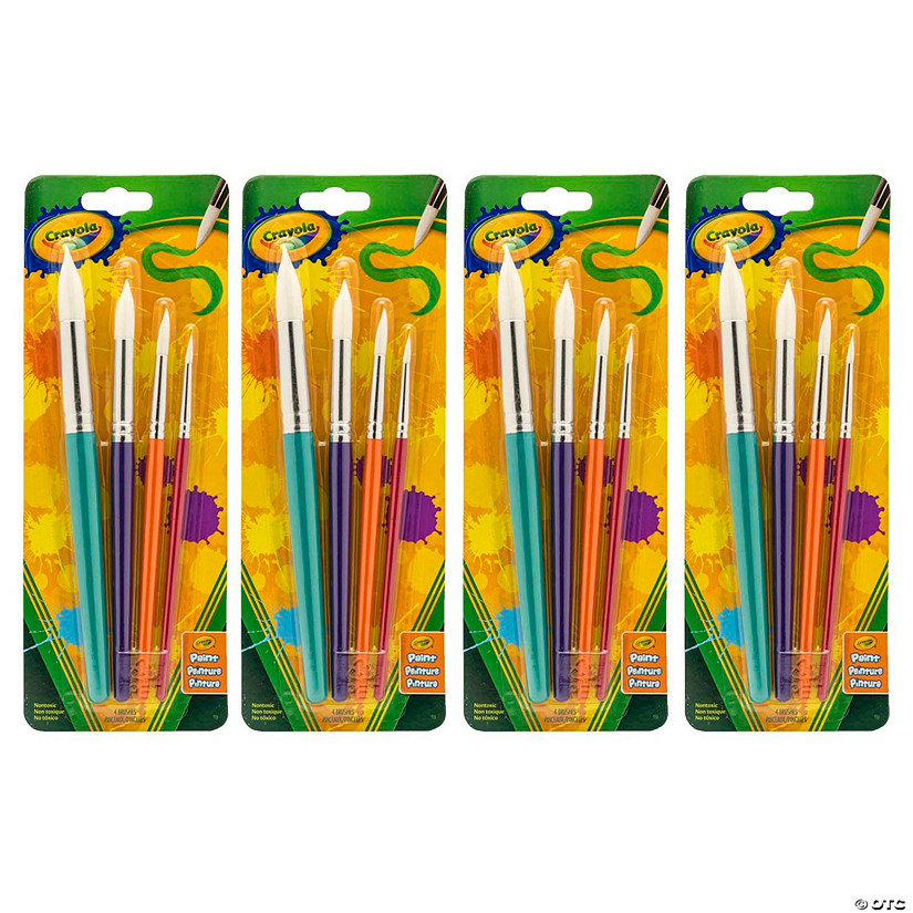 Crayola Round Brush Set, 4 Per Pack, 4 Packs Image