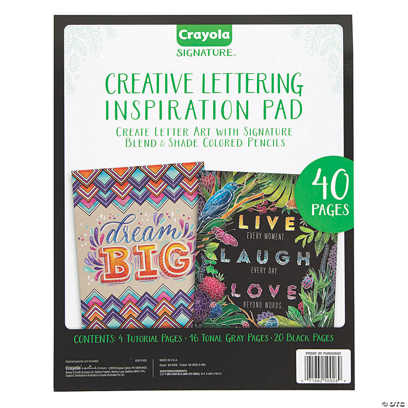 Crayola Signature<sup>&#174;</sup> Creative Lettering Pad Image