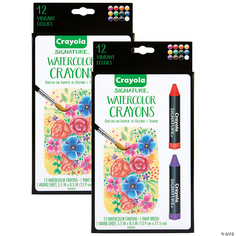 Crayola Signature Watercolor Crayons, 12 Per Pack, 2 Packs Image