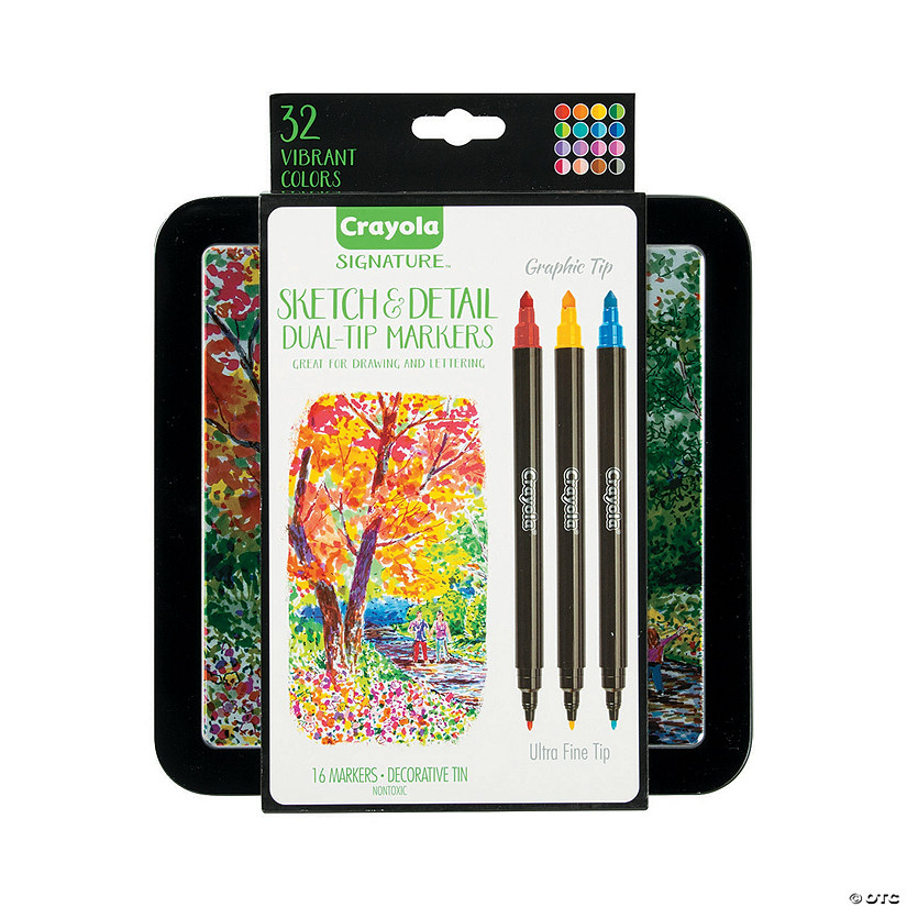 Crayola ® Signature™ Sketch & Detail DualTip Markers Discontinued