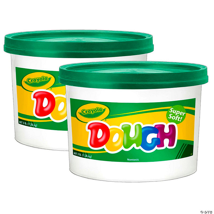 Crayola Super Soft Modeling Dough, Green, 3 lbs. Bucket, Pack of 2 Image