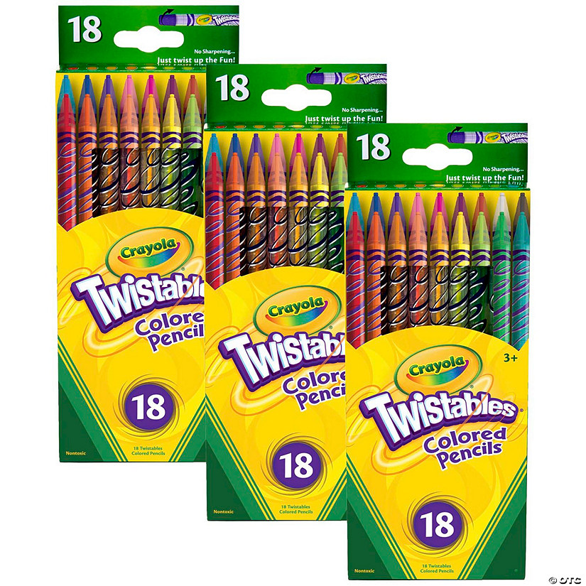 Crayola Twistables Colored Pencils, 18 Per Box, 3 Boxes Image