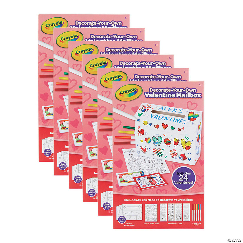 Download Crayola Valentine's Mailbox Kit, 6 Kits | Oriental Trading