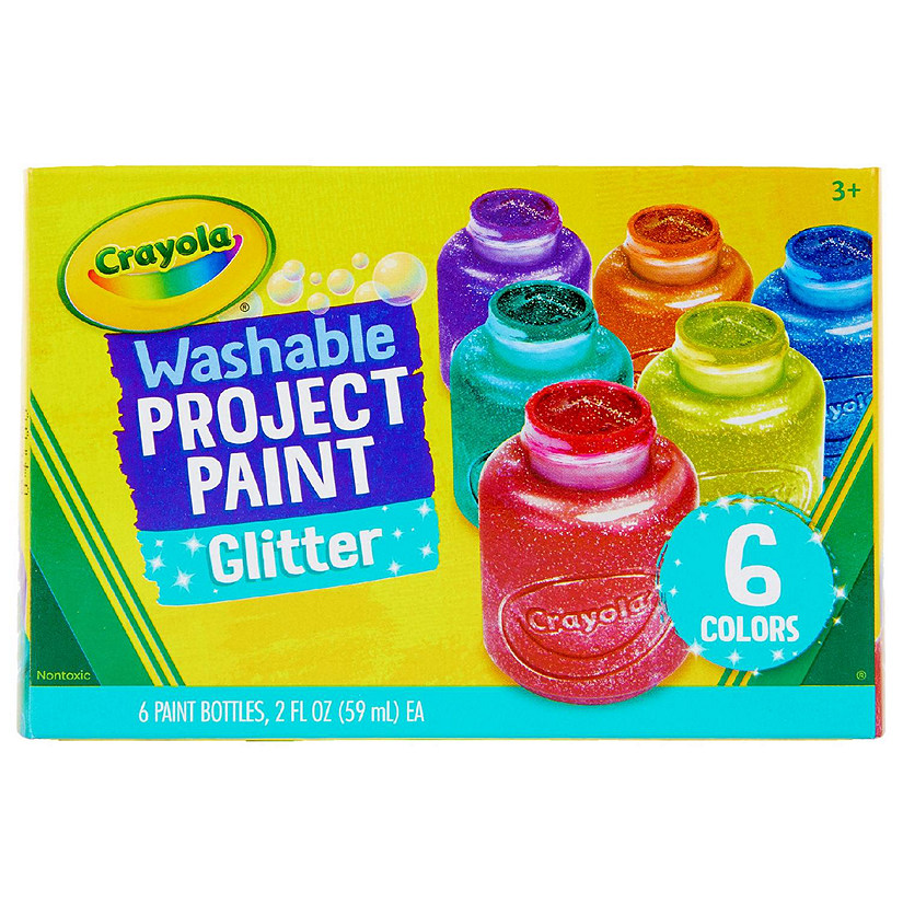 Crayola Washable Kids Paint 2oz 6/Pkg-Glitter Image