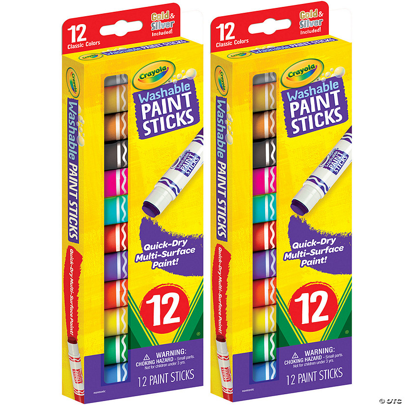 Crayola Washable Paint Sticks Assorted Colors Pack Of 12 Sticks