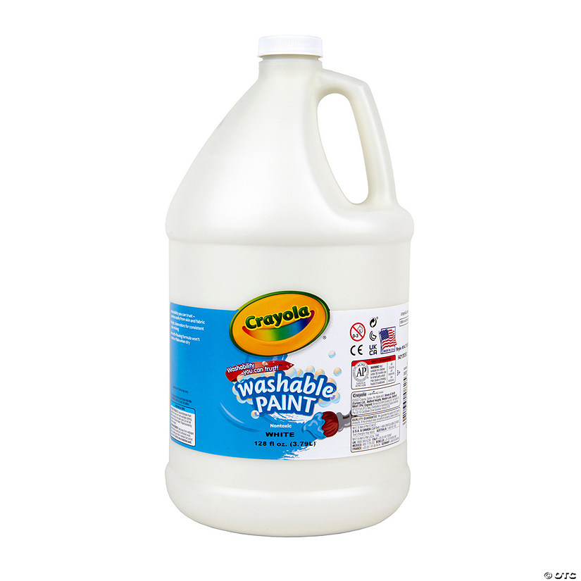 Crayola Washable Paint, White, Gallon Image