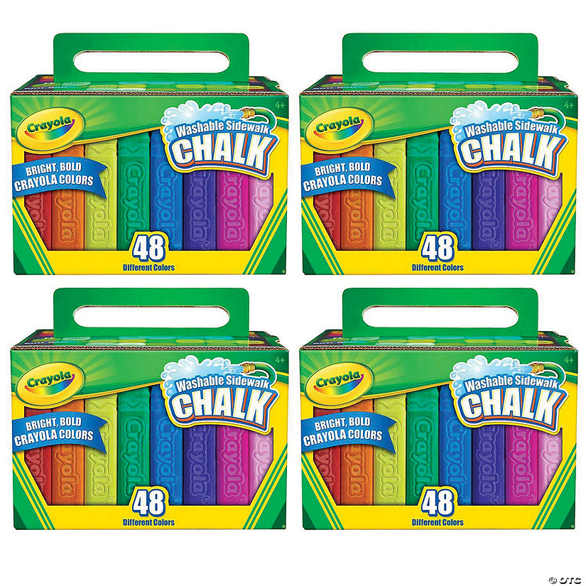 Crayola Washable Sidewalk Chalk, 48 Per Box, 4 Boxes Image