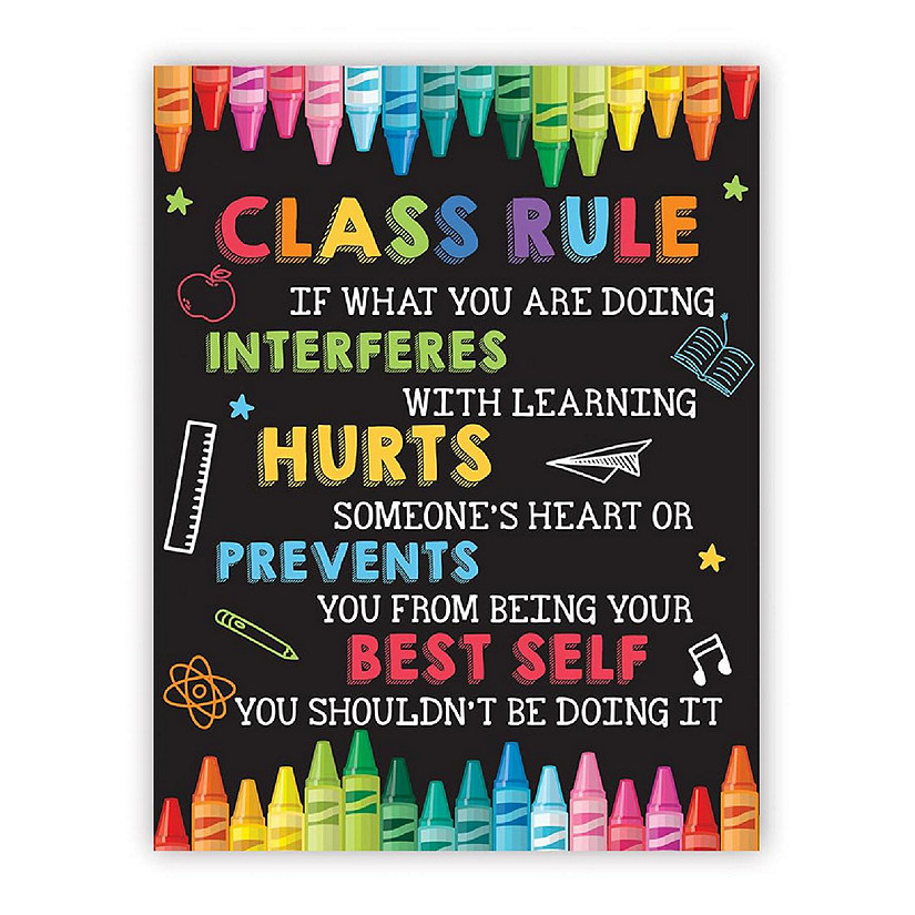 Crayon Classroom Rules 8.5x11in 1-Pack Image