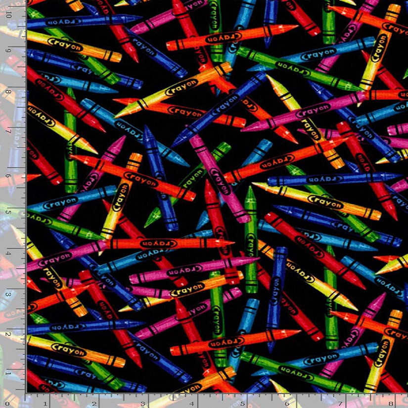 Crayons ABC Collection Cotton Fabric by Timeless Treasures Image