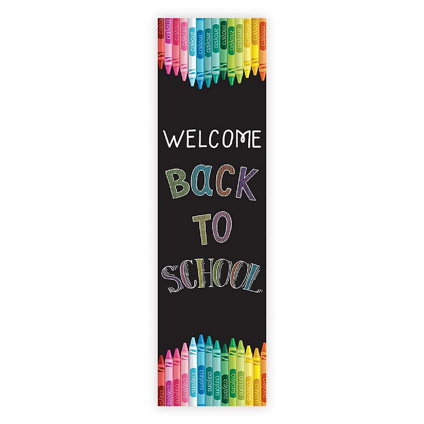 Crayons Vertical Welcome Back - 13 x 48 Inch Image