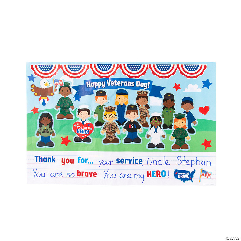 Create &amp; Write Veterans Day Sticker Scenes - 12 Pc. Image