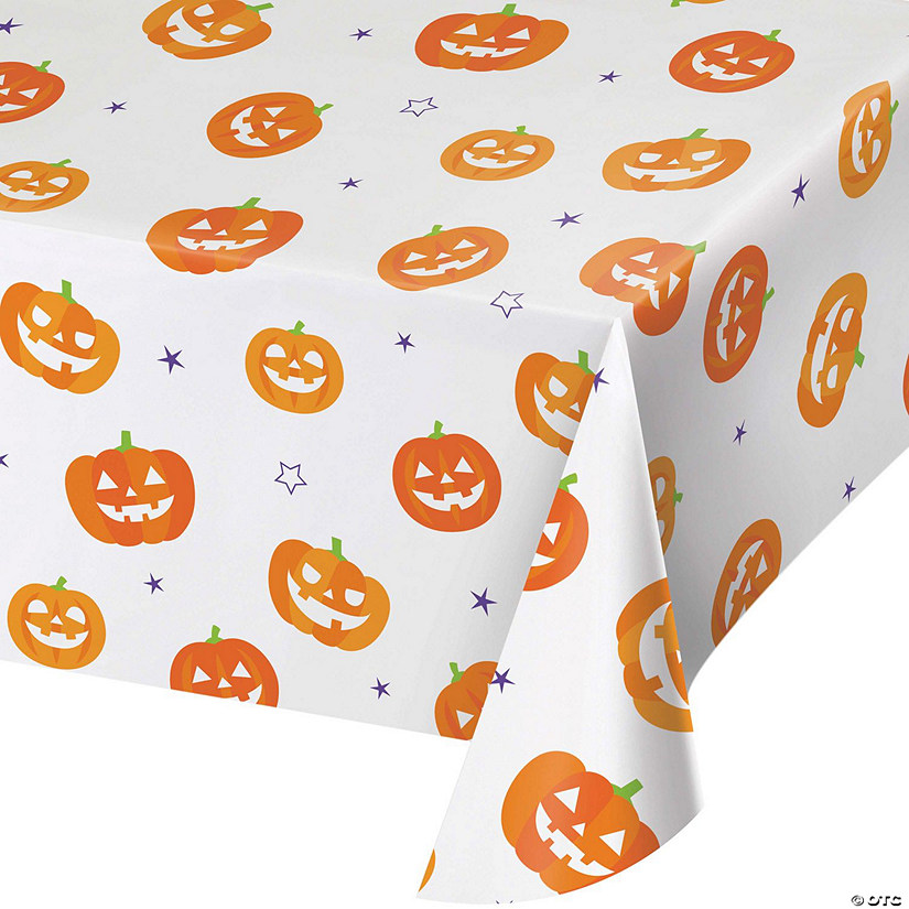 Creative Converting Halloween Pumpkins Paper Tablecloths, 3 ct Image