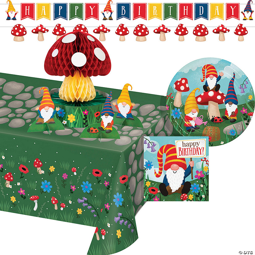 Creative Converting Party Gnomes Party Supplies And Decorations Kit, Serves 8 Image