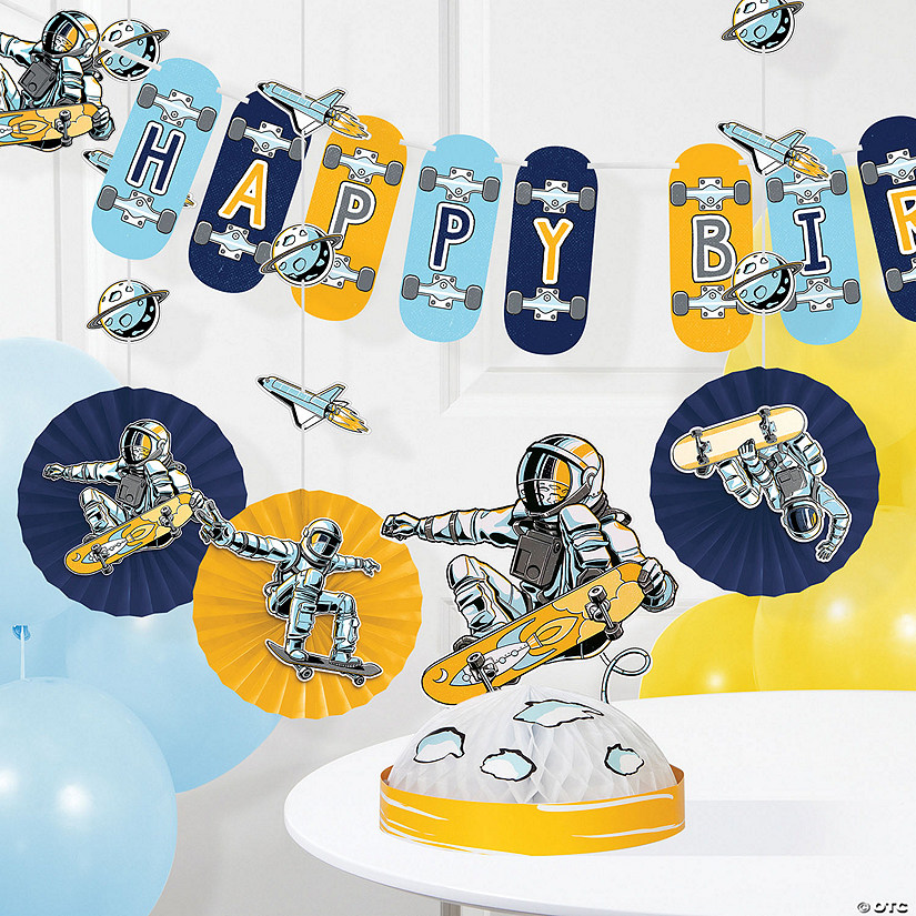 Creative Converting Space Skater Birthday Decorations Kit, 35 Ct Image