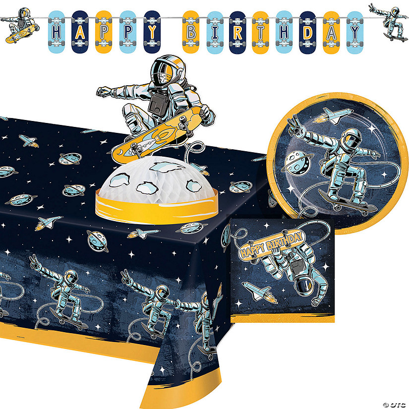 Creative Converting Space Skater Party Supplies And Decorations Kit, Serves 8 Image