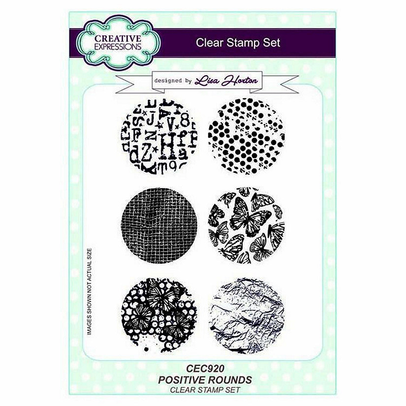 Creative Expressions A5 Artist Trading Clear Stamp Set Positive Rounds Image