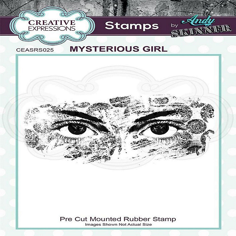 Creative Expressions Andy Skinner Mysterious Girl Rubber Stamp Image