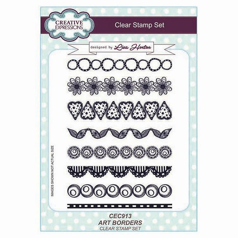 Creative Expressions Art Borders A5 Clear Stamp Set Image
