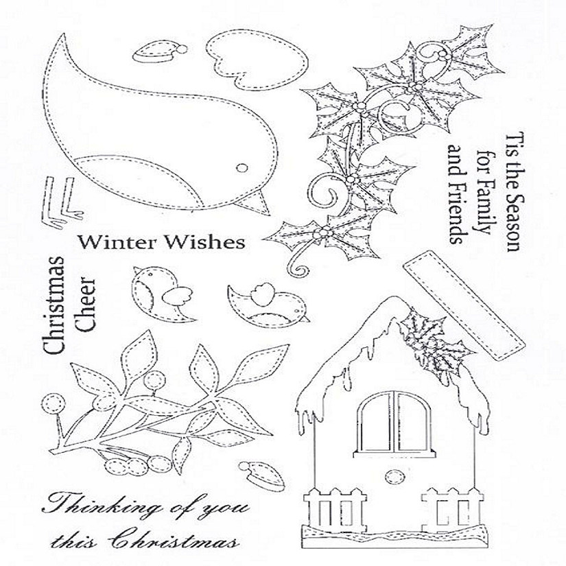 Creative Expressions Clear Stamp Set Christmas Robins Image