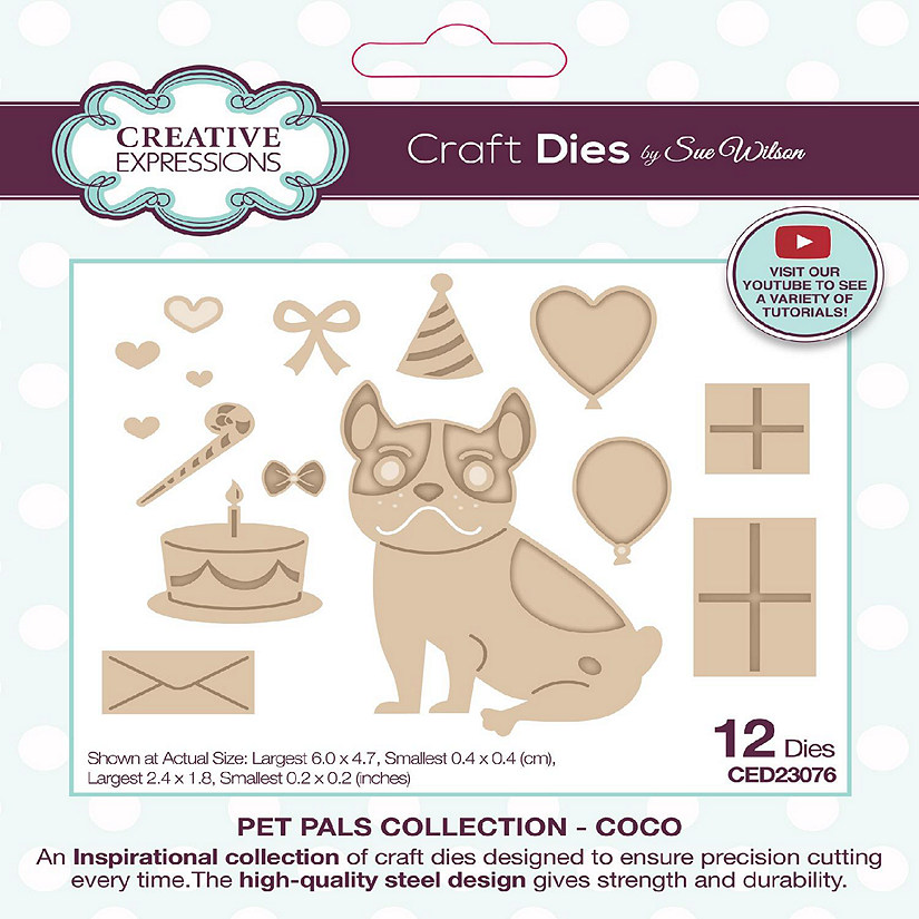 Creative Expressions Craft Die By Sue Wilson-Pet Pals Coco Image