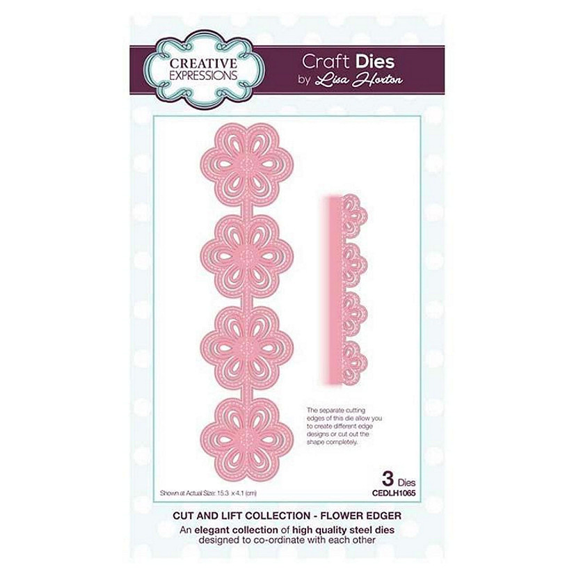 Creative Expressions Cut and Lift Collection Flower Edger Craft Die Image