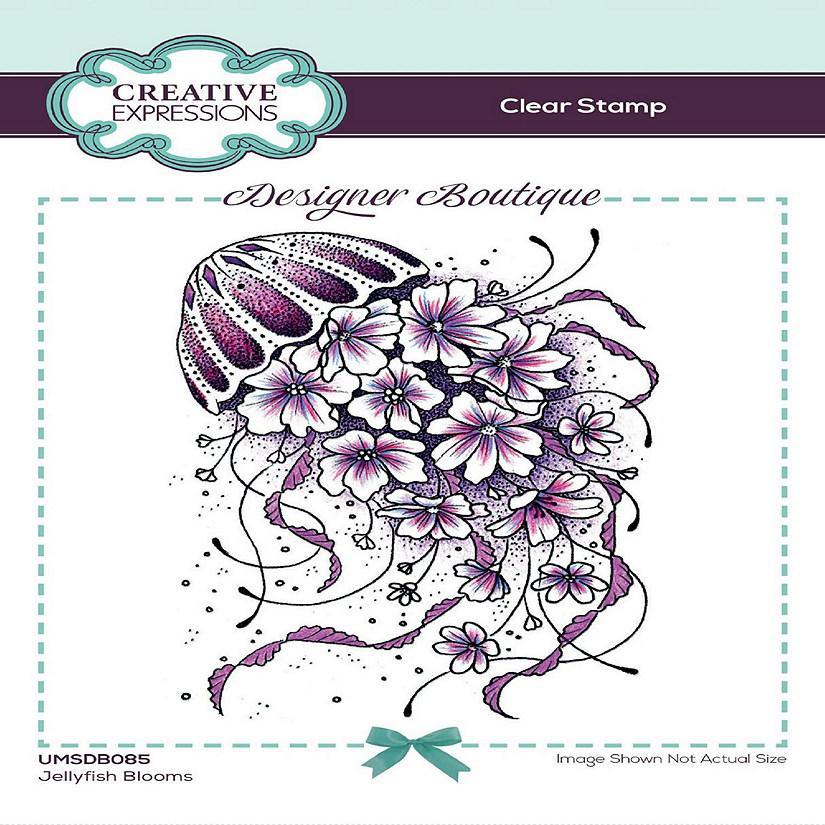 Creative Expressions Designer Boutique Collection Jellyfish Blooms A6 Clear Stamp Set Image