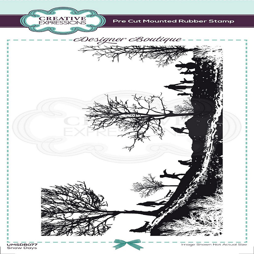 Creative Expressions Designer Boutique Collection Snow Days DL Pre Cut Rubber Stamp Image