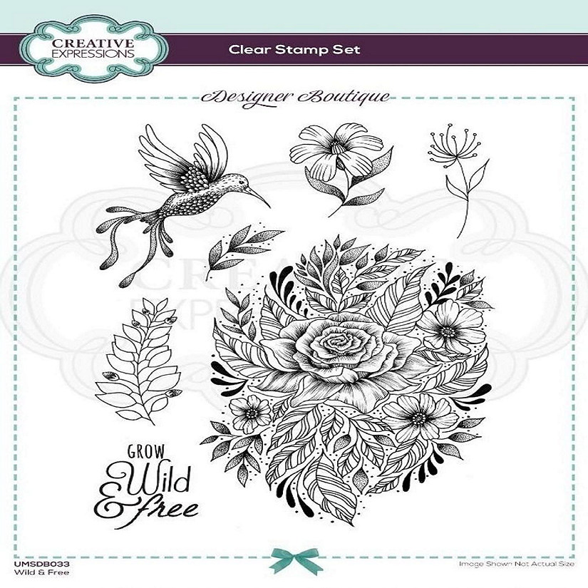 Creative Expressions Designer Boutique Collection Wild  Free A5 Clear Stamp Set Image