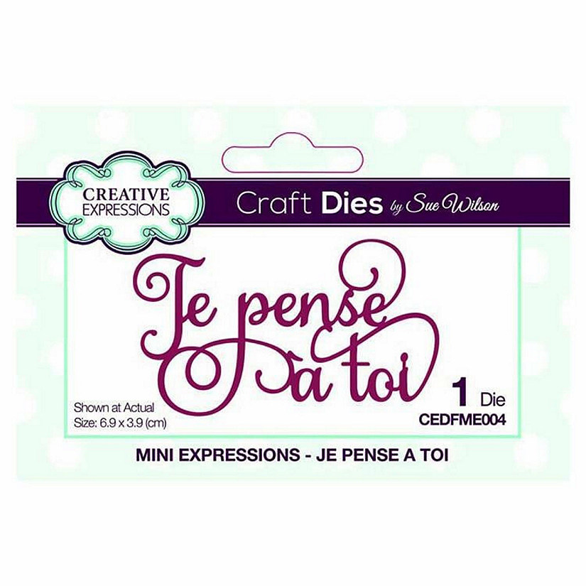 Creative Expressions Dies by Sue Wilson Mini Expressions Collection Je Pense a Toi Image