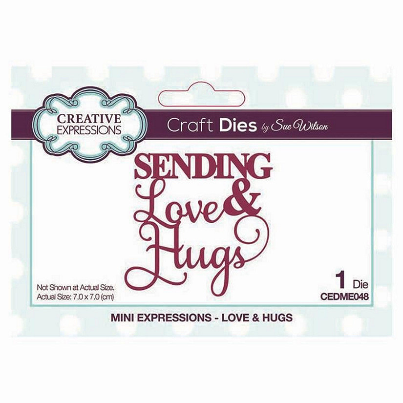 Creative Expressions Dies by Sue Wilson Mini Expressions Collection Love  Hugs Image