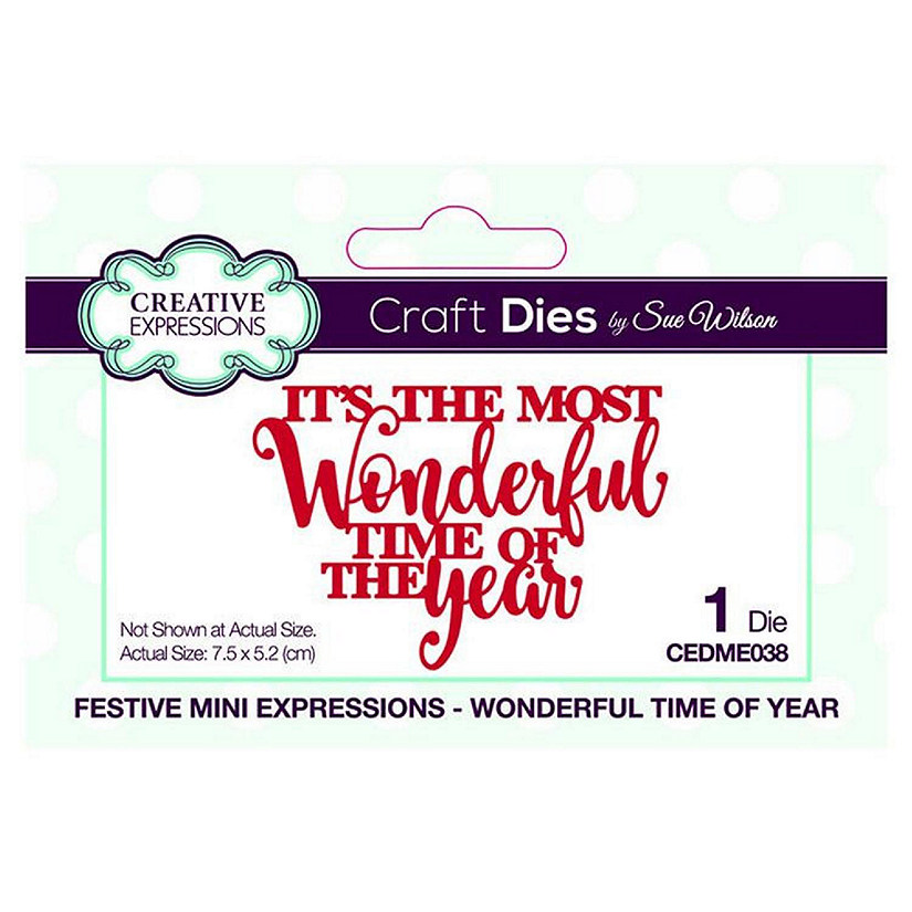 Creative Expressions Festive Mini Expressions Wonderful Time Of Year Craft Die Image