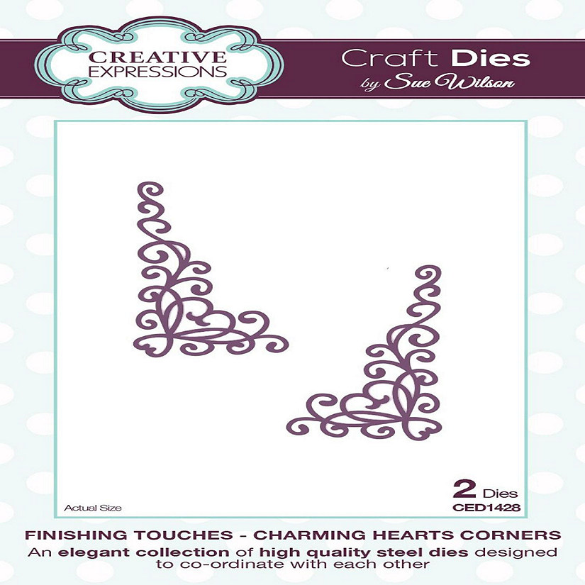 Creative Expressions Finishing Touches Charming Hearts Corner Image